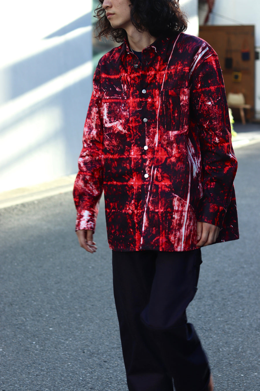 YUKI HASHIMOTO  SHOULDER PATCHED SHIRTS（RED）