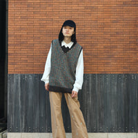 MASU CANDY LONG KNIT VEST(CANDY BLACK)