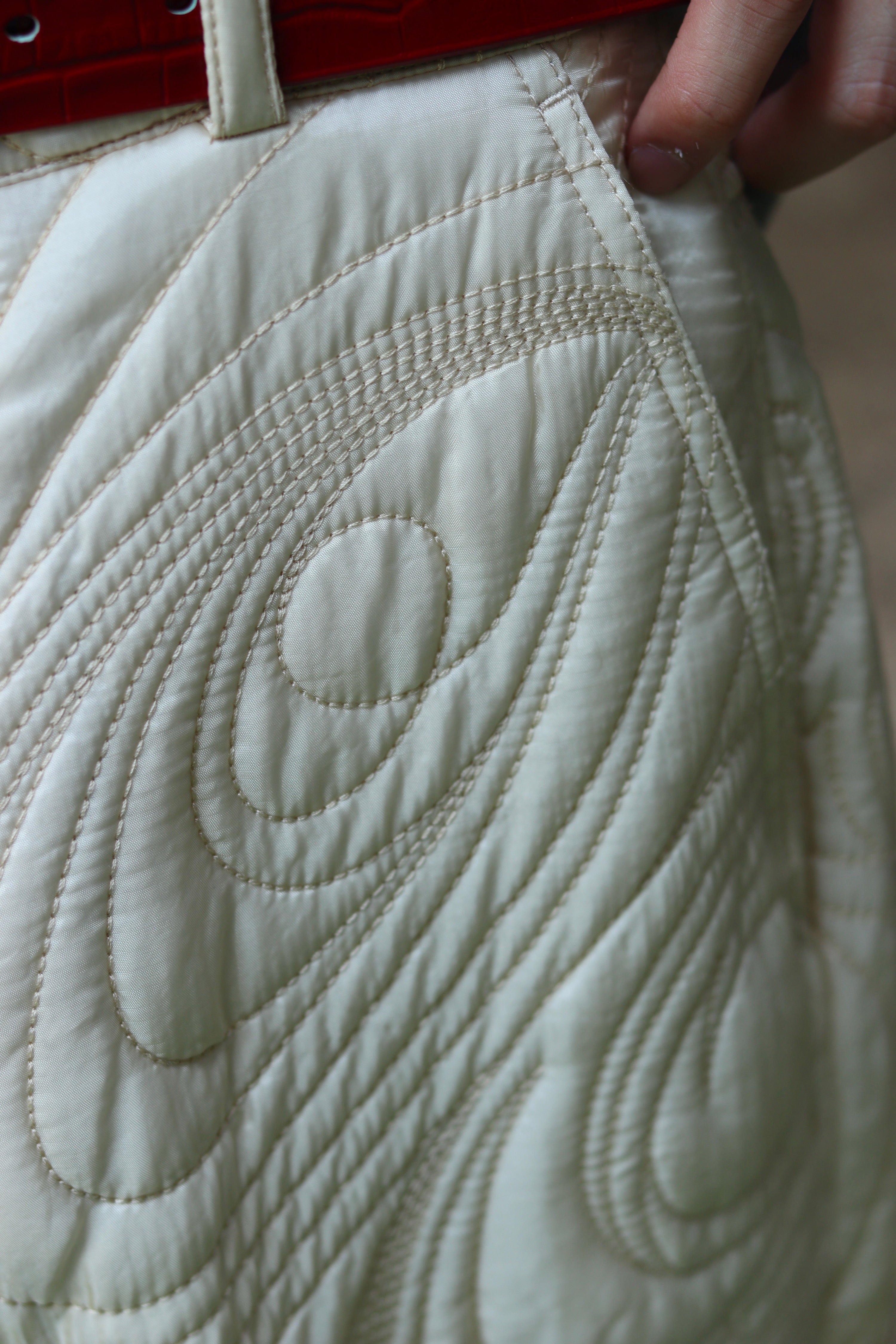 値下げ MASUサイケデリックキルティングパンツ MASU(エムエーエスユー