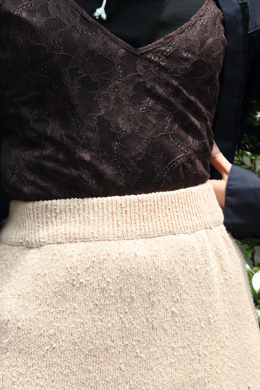 tiit tokyo fringe knit skirt