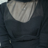 FETICO(フェティコ)のSTRIPE RIB KNIT JUMPER BLACK(ニット)の通販