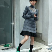 FETICO(フェティコ)のWOOL BARATHEA FRILLED MINI SKIRTの通販