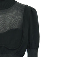 FETICO(フェティコ)のSTRIPE RIB KNIT JUMPER BLACK(ニット)の通販