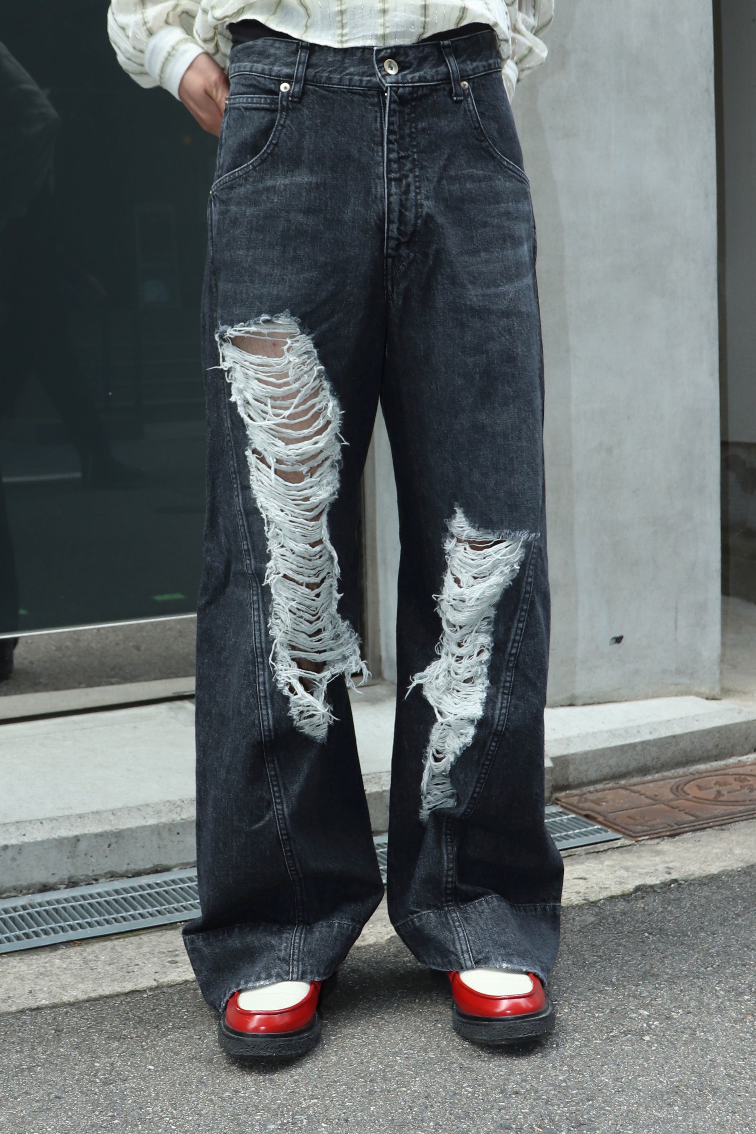 YUKI HASHIMOTO(ユウキハシモト)のTWISTED JEANS BLACKの通販｜PALETTE art aliveのオンラインショップ  – PALETTE art alive ONLINE STORE