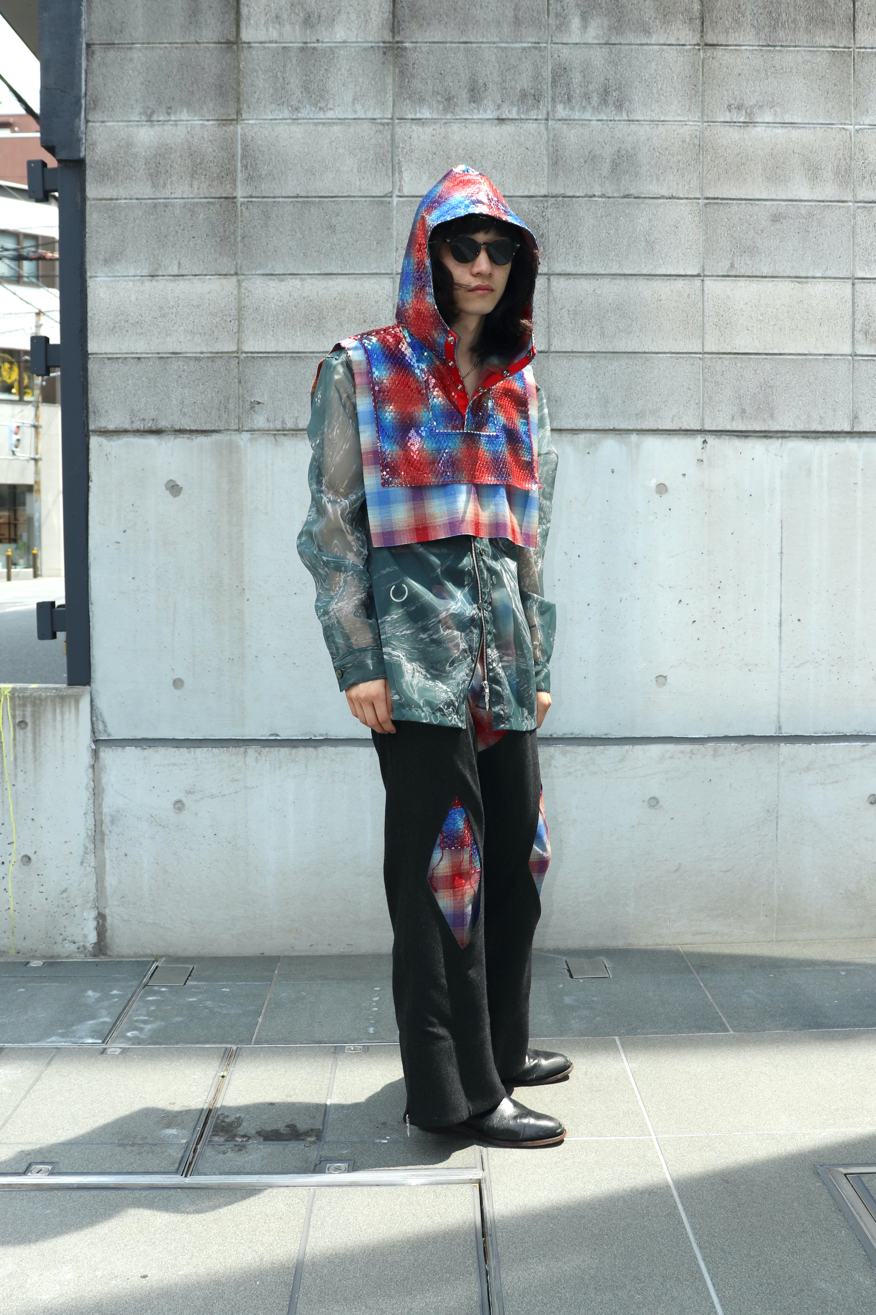 MASU(エムエーエスユー)のZIP-UP MARBLE BANDANA SHIRT BLACKの通販｜PALETTE art  aliveのオンラインショップ – PALETTE art alive ONLINE STORE