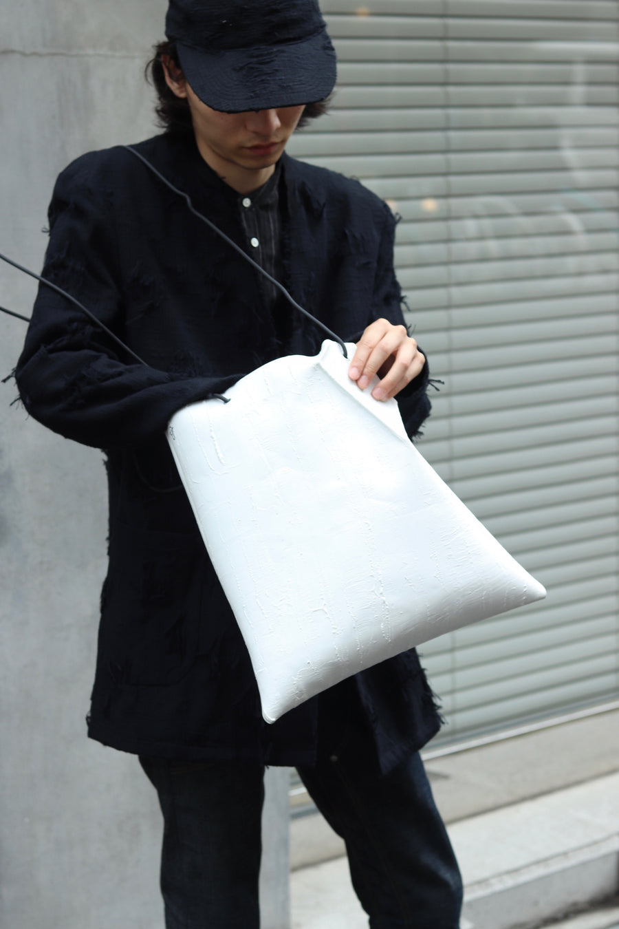KAGARI YUSUKE  白壁 シンプルボロノイトートバッグ ※受注品