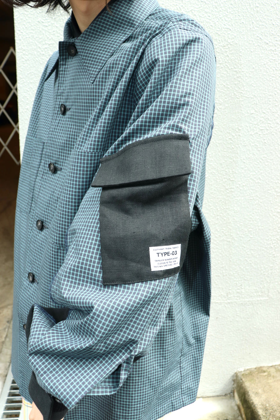 elephant TRIBAL fabrics  Double Sleeve Corny Shirt
