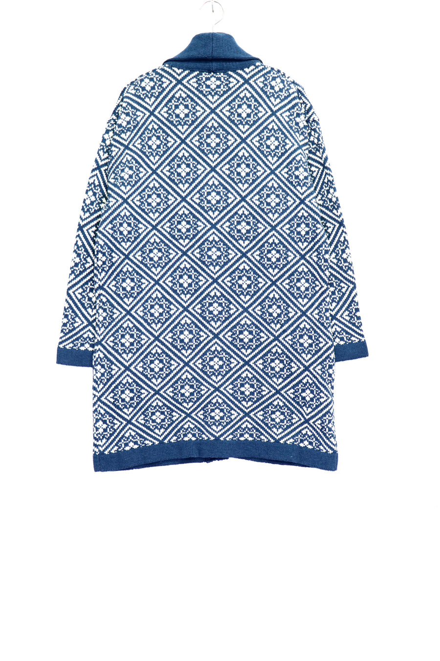 Taiga Igari  Tile Knit Gown Coat(BLUE OFF WHITE)