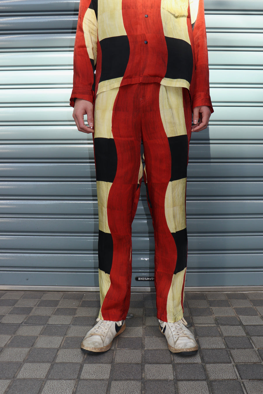 TOGA VIRILIS  Inner print pants(RED)