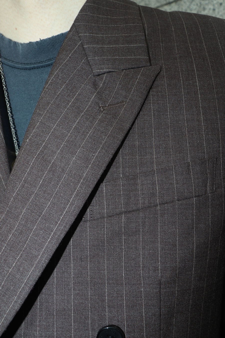 LITTLEBIG  Chalk Stripe 6B Jacket(Brown)