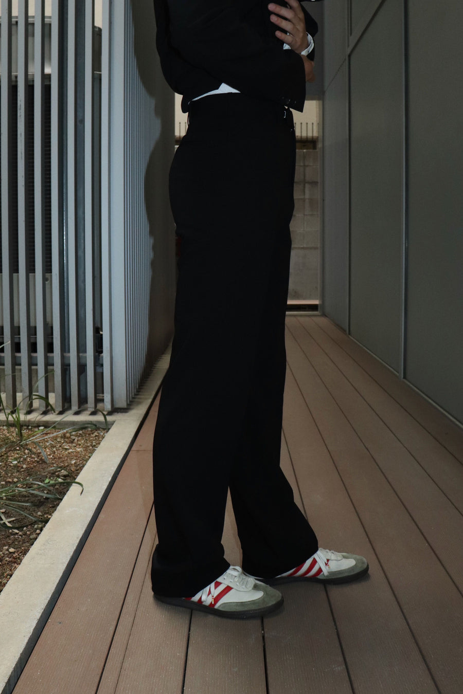 LITTLEBIG  Straight Trousers(Black or Beige)