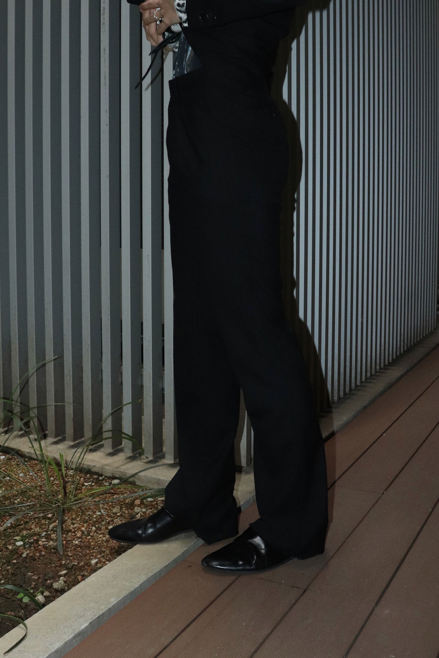LITTLEBIG  Chalk Stripe Flare Trousers(Black or Brown)