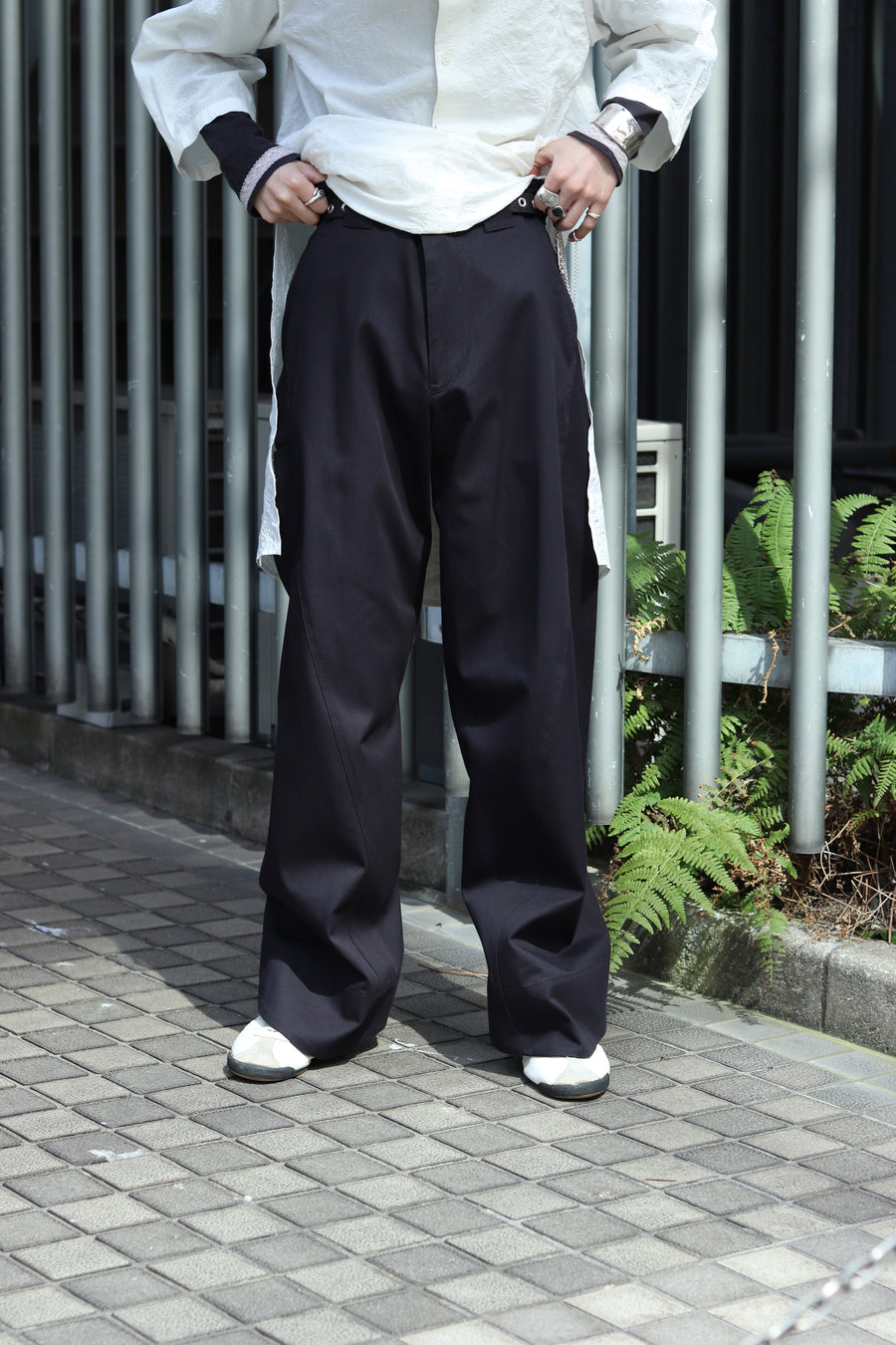 Yuki Hashimoto's Twisted Work Pants Black mail order