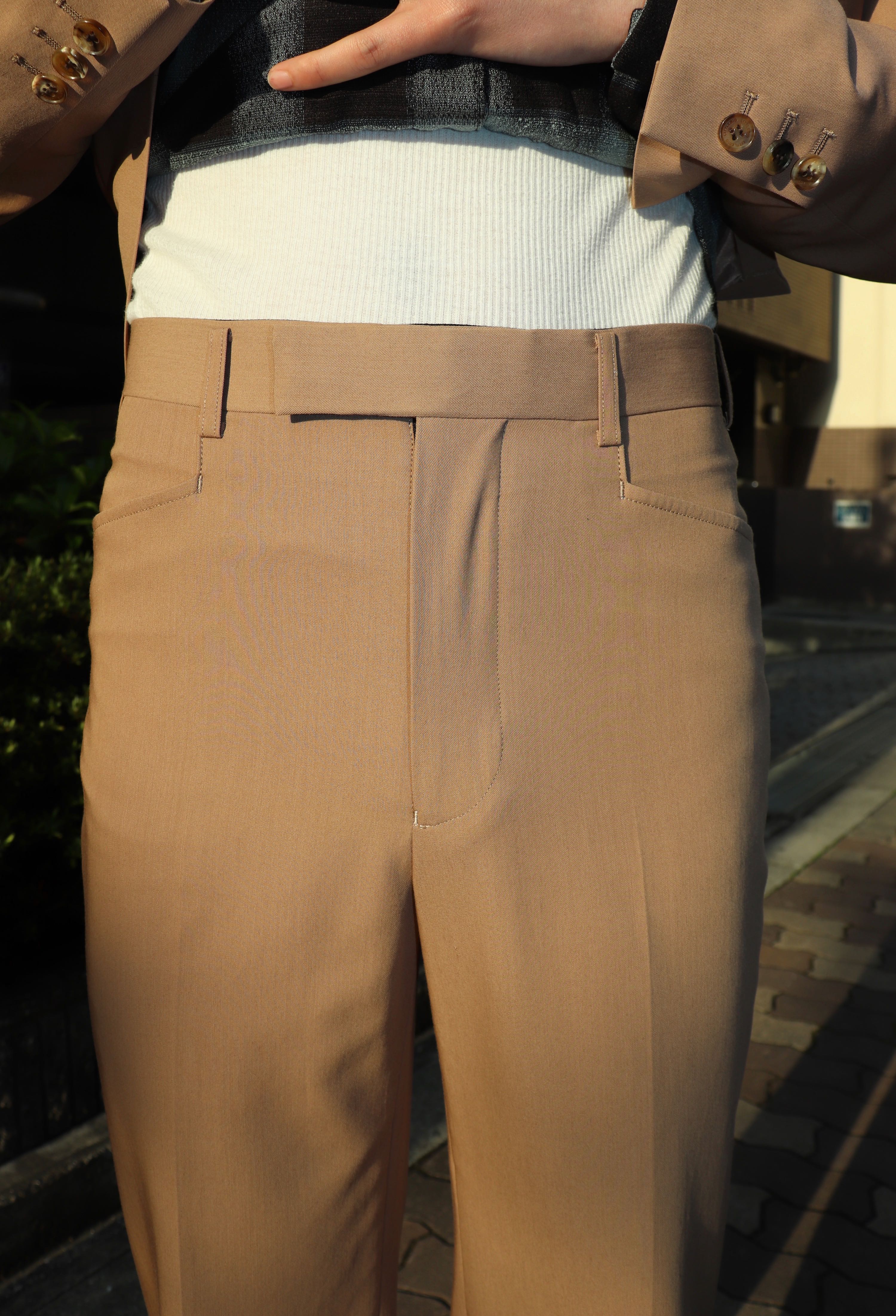 LITTLEBIG ベージュ パンツ 19ss LITTLEBIG(リトルビッグ)のStraight Trousers Black or Beige