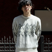 TOGA VIRILIS(トーガ ビリリース)22awのJaquard knit pullover WHITE