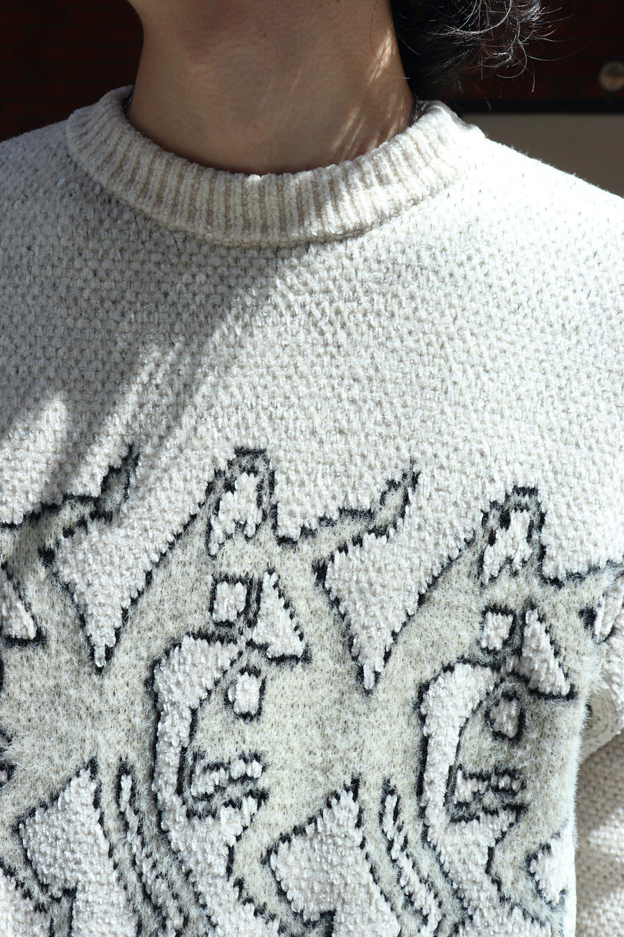 TOGA VIRILIS(トーガ ビリリース)22awのJaquard knit pullover WHITE ...