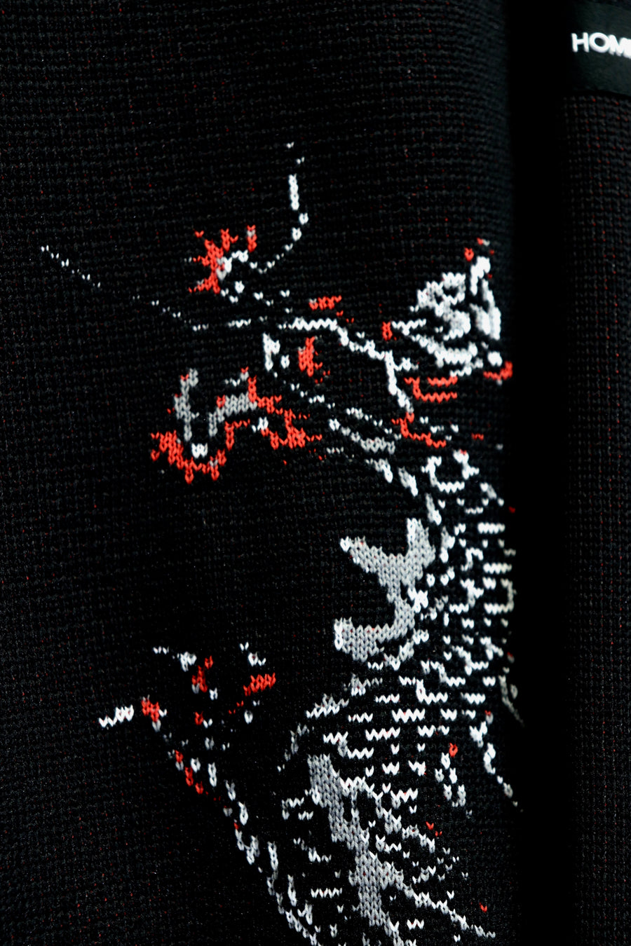 SYU.HOMME/FEMM  Dragon knit shirts（BLACK）