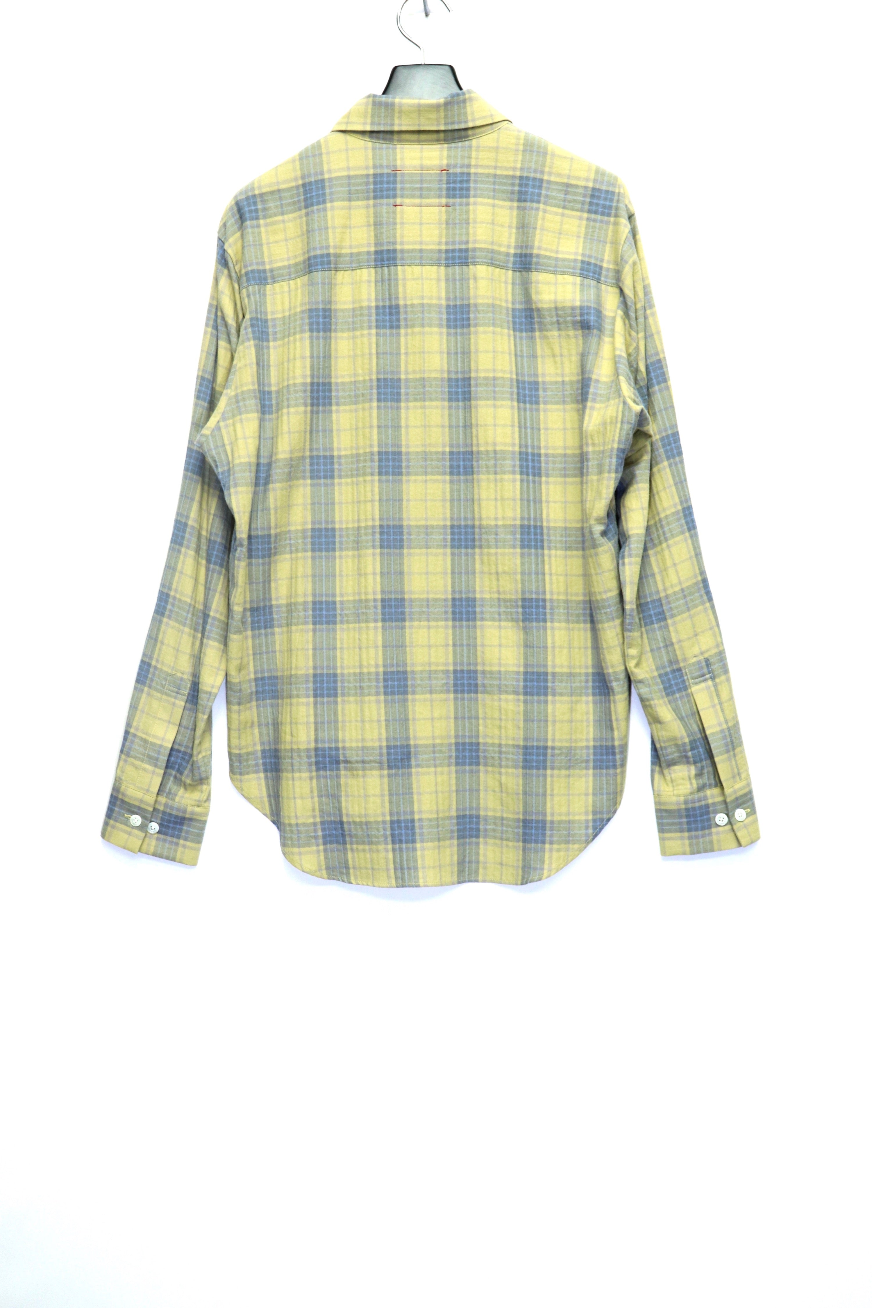 SYU.HOMME/FEMM Hi-neck Zip Shirts(YELLOW)