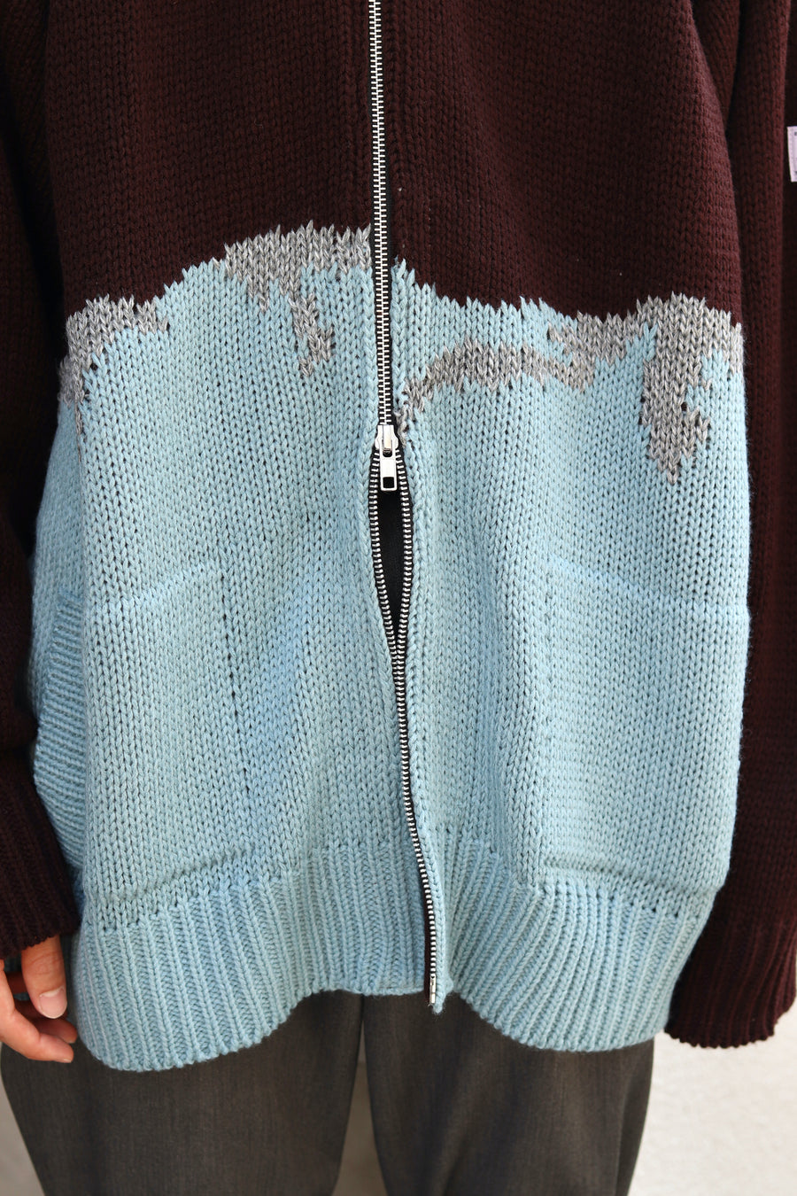 elephant TRIBAL fabrics William Cowichan sweater(BROWN)