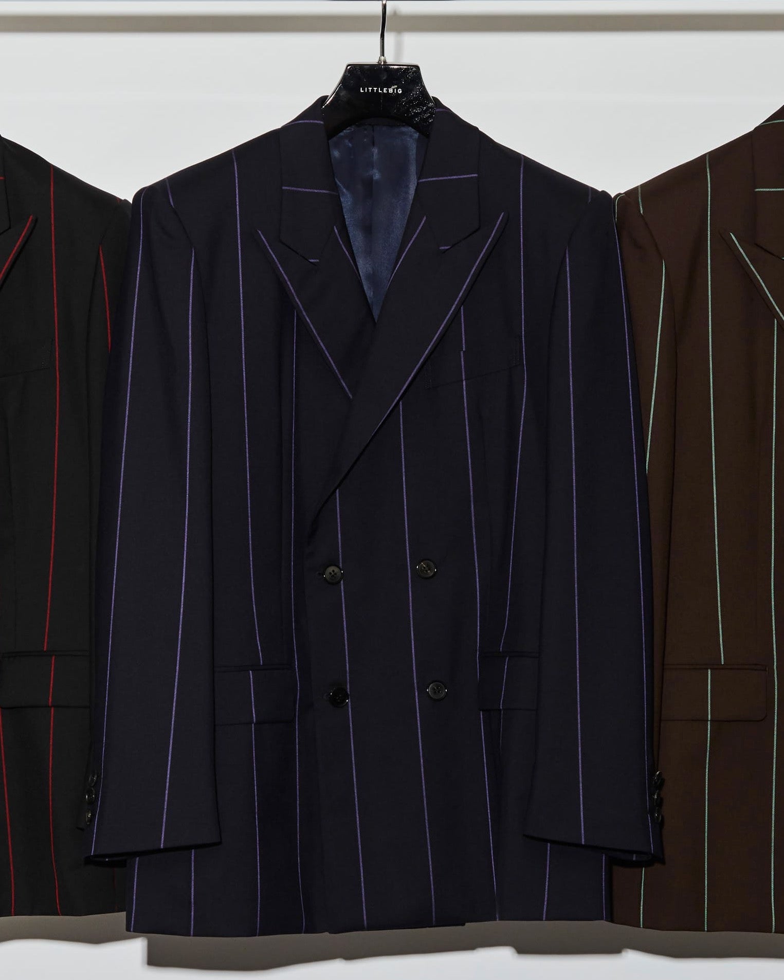 LITTLEBIG(リトルビッグ)のStripe Double Breasted Jacket Black or