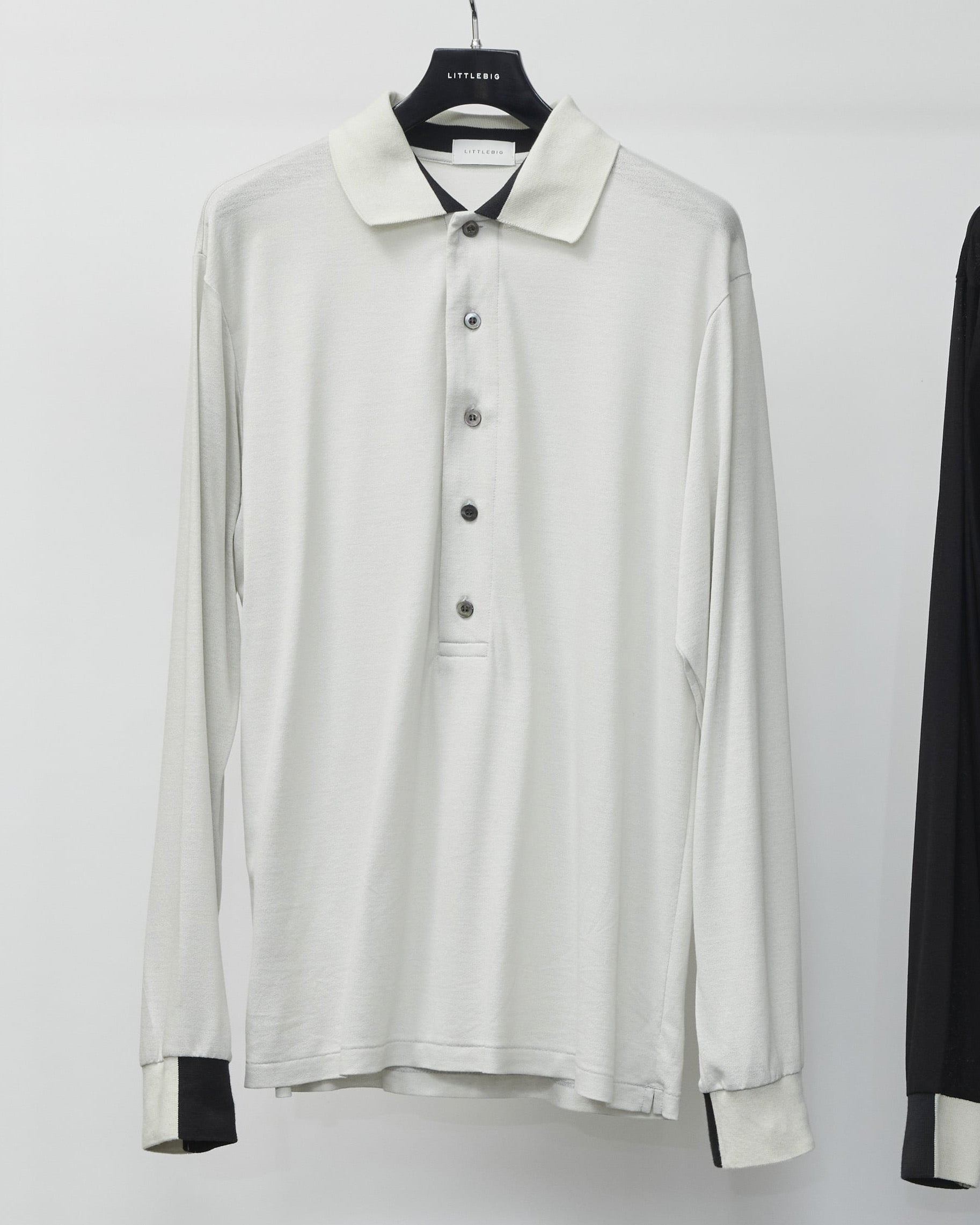 LITTLEBIG(リトルビッグ)のL/S Polo SH Gray or Black(ポロシャツ)の