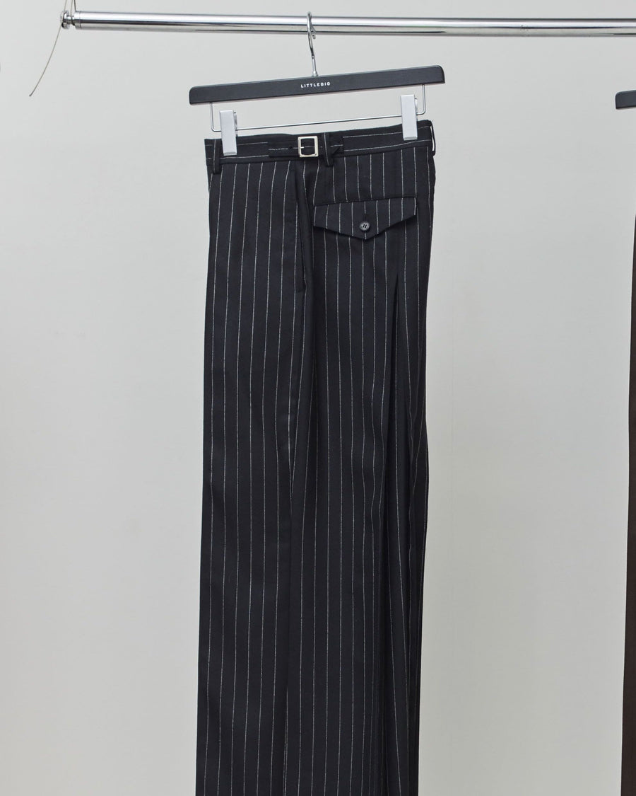LITTLEBIG  Pleats Wide Trousers(Black)