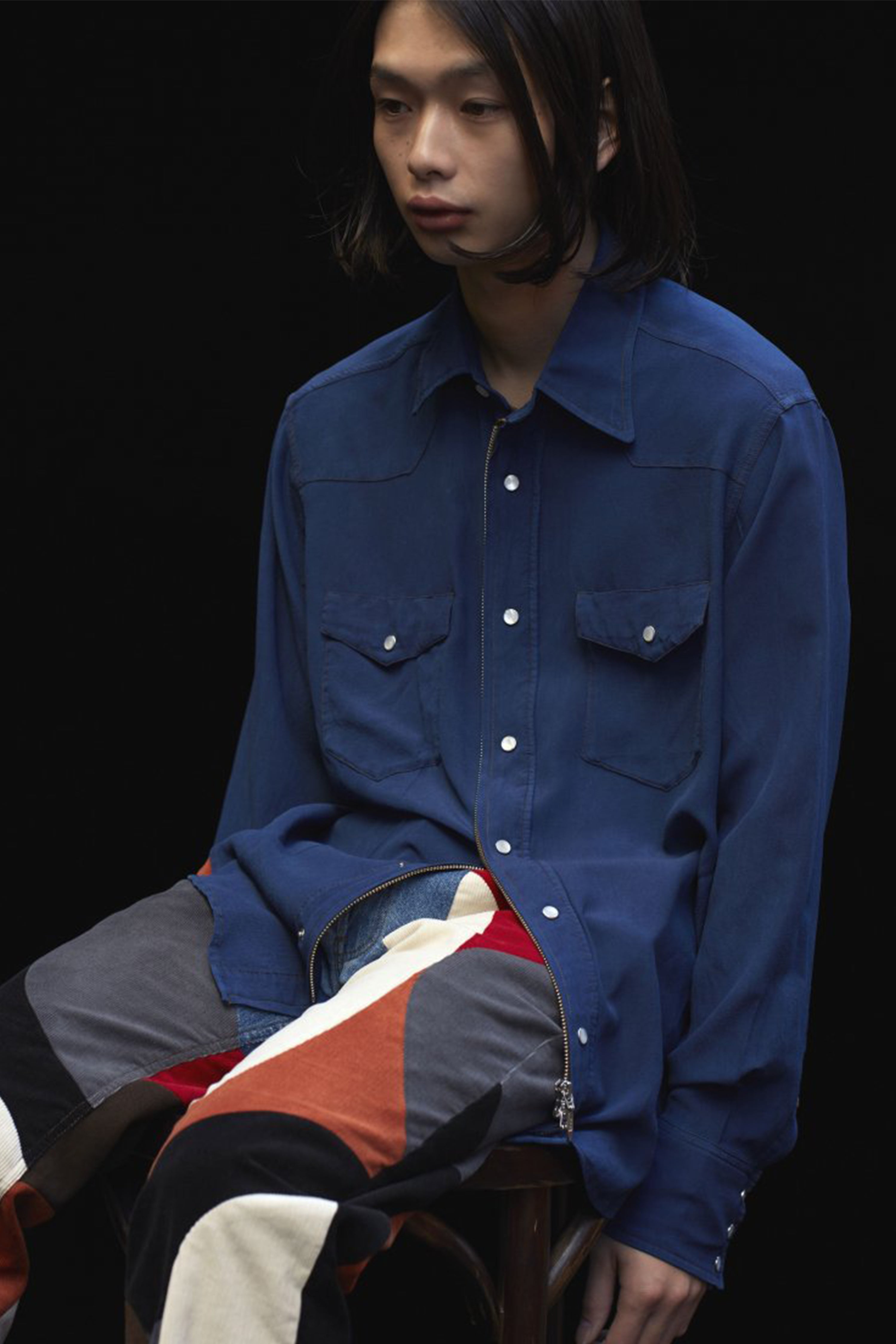MASU × PALETTEZIP-UP SILK WESTERN SHIRTS MASU(エムエーエスユー)のZIP-UP SILK WESTERN SHIRTSの通販｜PALETTE