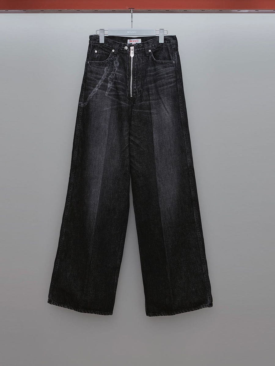 MASU(エムエーエスユー)のFADED BAGGY FIT JEANS BLACKの通販｜PALETTE