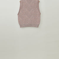 MASU MELANGE V-NECK VEST - JUICY PINK-