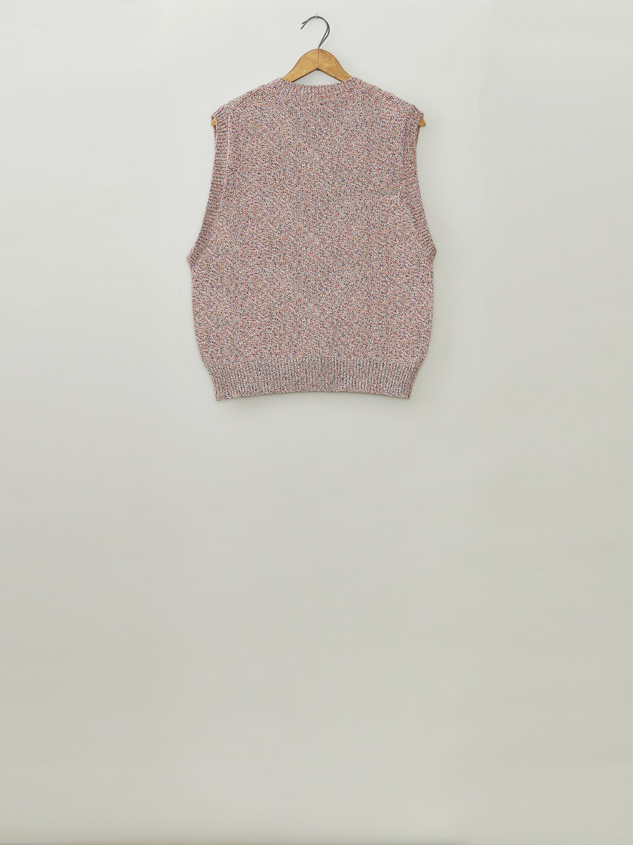 MASU MELANGE V-NECK VEST(JUICY PINK)