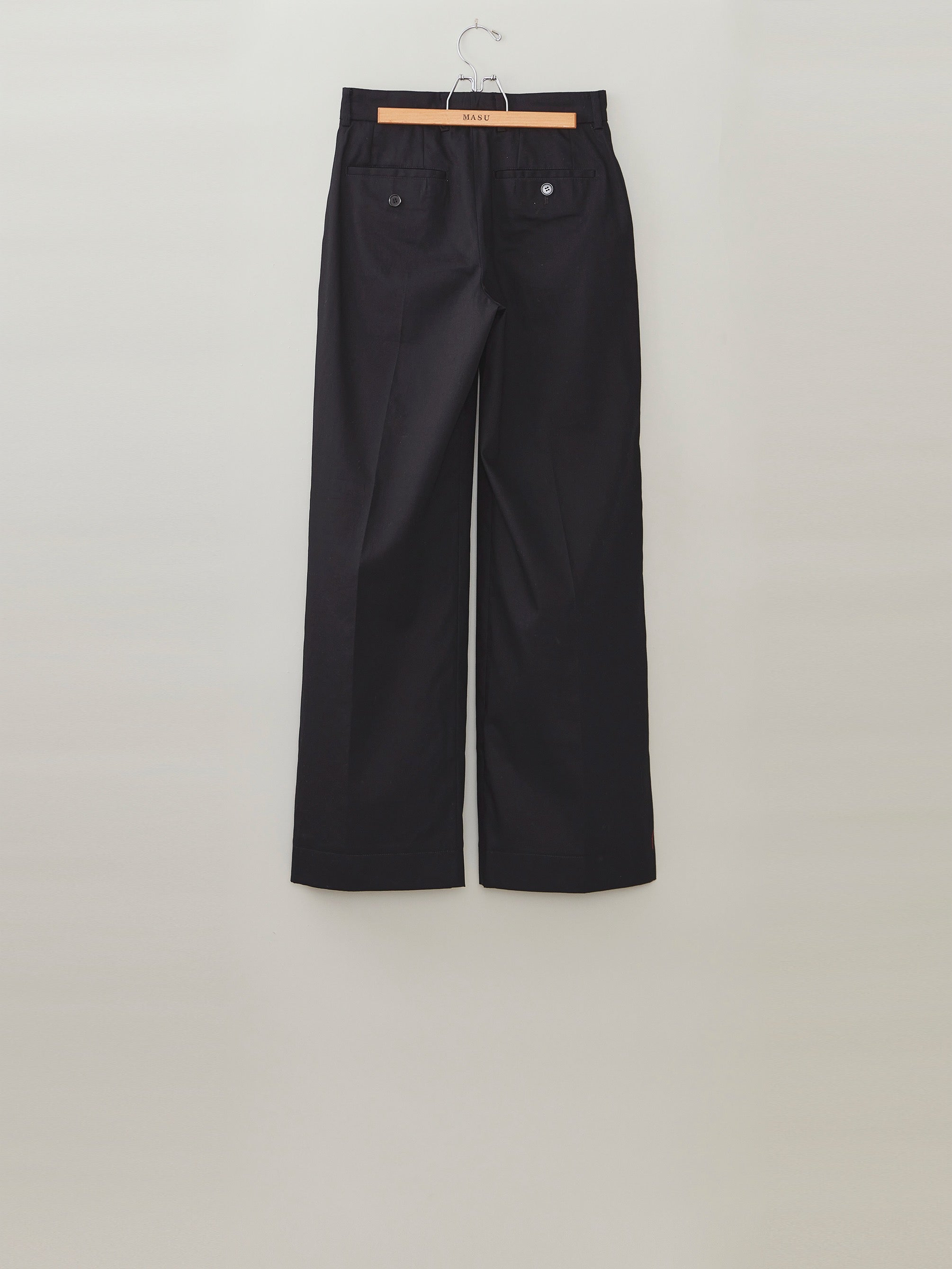 MASU COTTON WIDE TROUSERS BLACK+spbgp44.ru