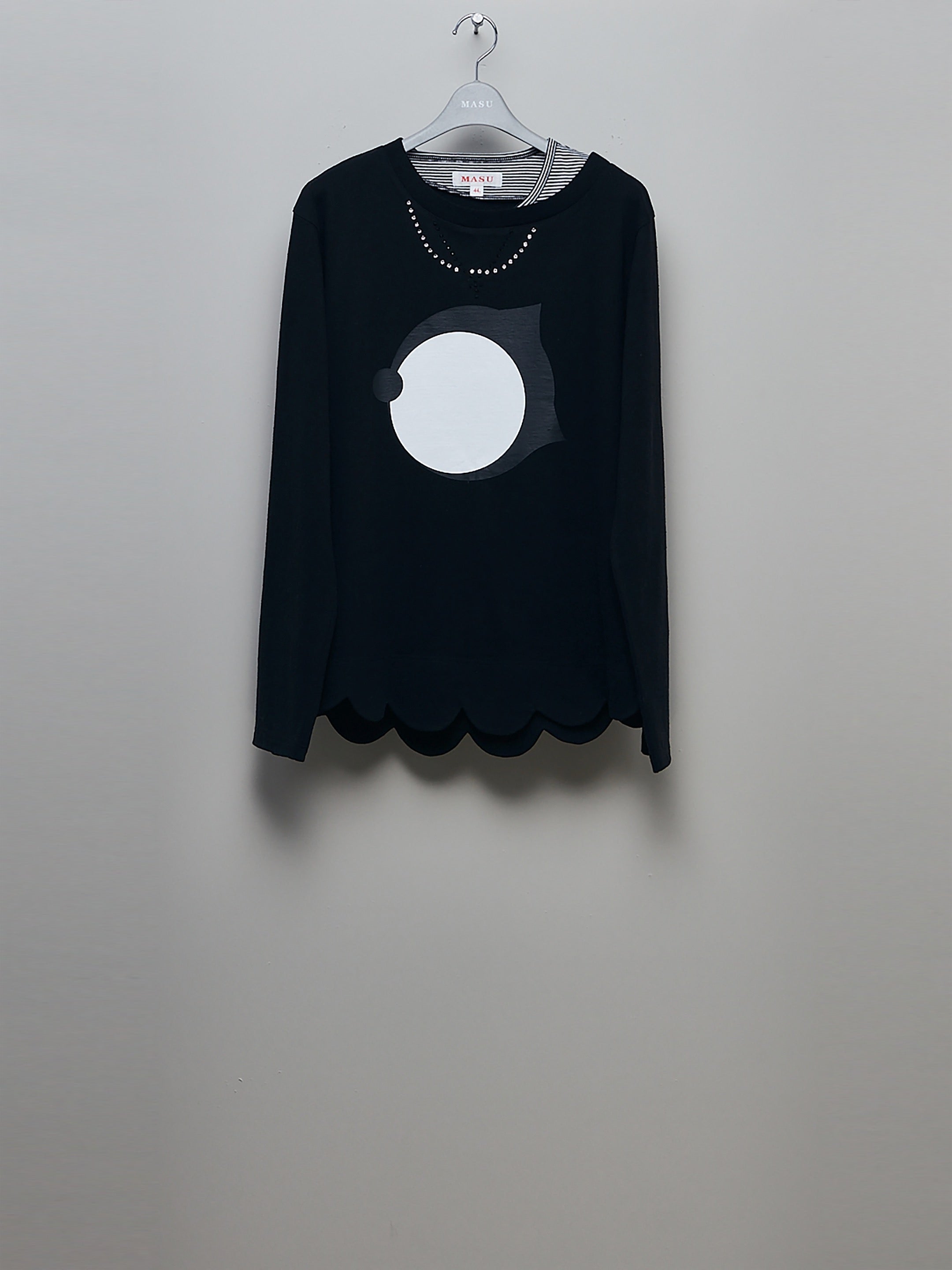 トップス MASU COMIC LONG SLEEVE T-SHIRT MASU(エムエーエスユー)のCOMIC LONG SLEEVE T-SHIRT BLACKの通販
