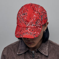 MASU(エムエーエスユー)のMARBLE BANDANA CAP RED(キャップ)の通販