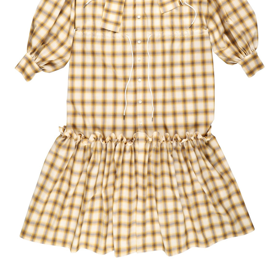 BELPER  OMBRE PLAID HOODIE DRESS