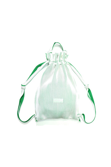 LASTFRAME  TWO TONE KNAPSACK(IVORY × GREEN)